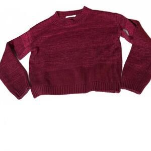 Stitches & Stripes size Large Women's Maroon Acrylic Cotton Blend Sweater